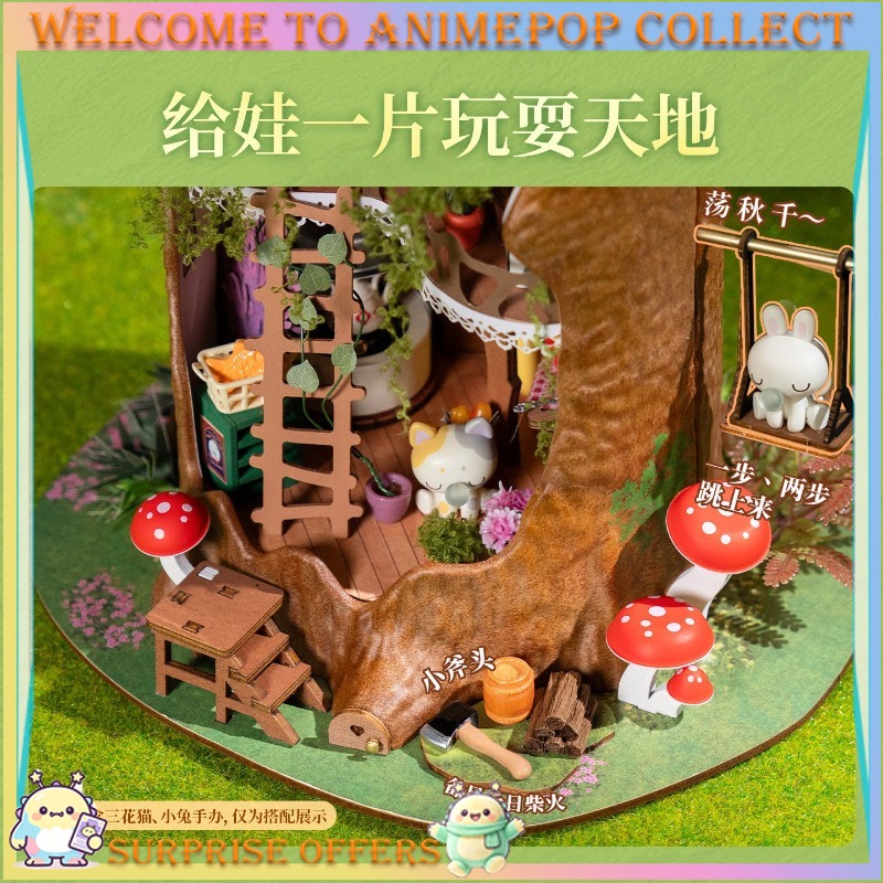 Model Kit House - ROLIFE Sprookjesboomhut DIY Miniatuur Handgemaakt Houten