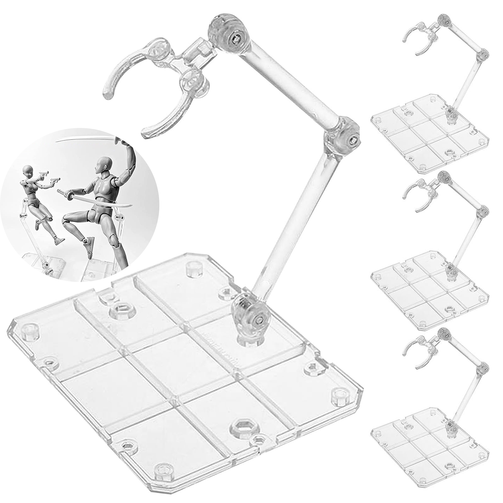 Model Kit Eva - Clear Action Figure Stand, Montage Action