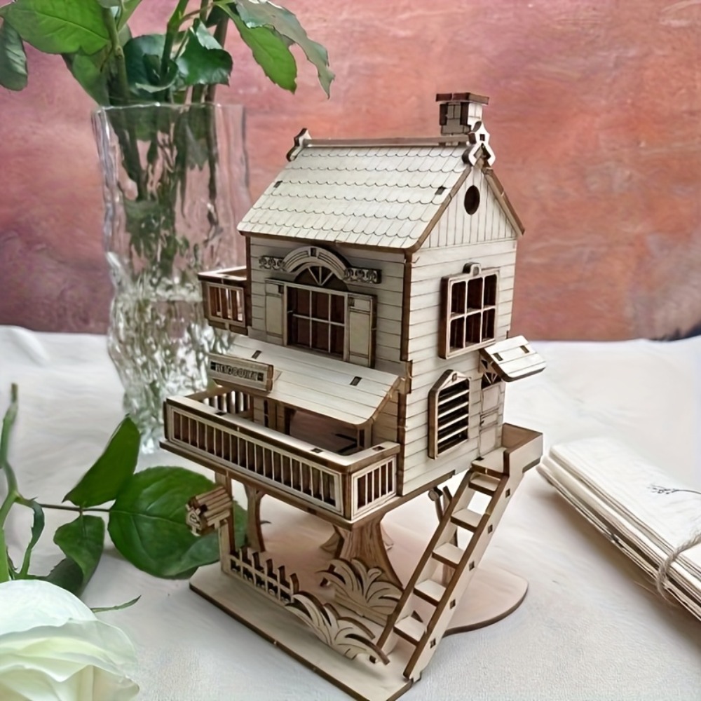 Model Kit House - 3D Puzzel Huis Boomhut Villa Model