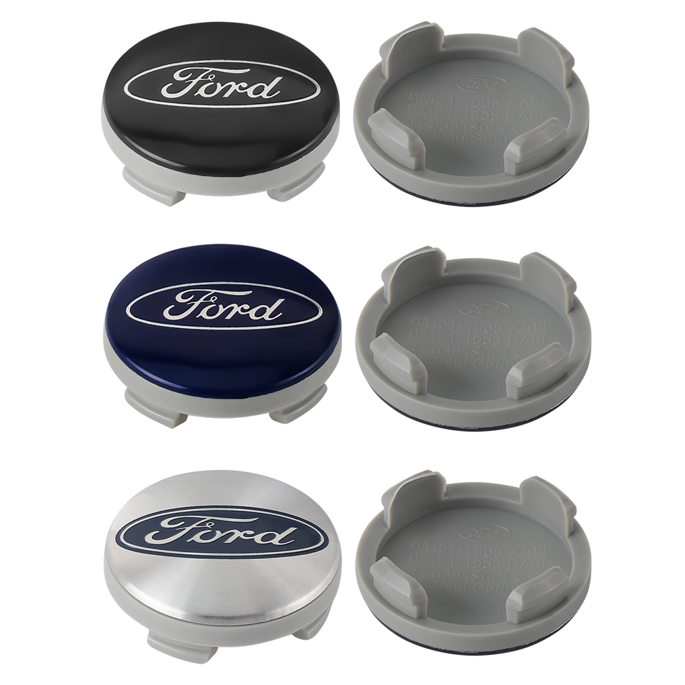 Logo Model Kit - 4 stuks 54mm naafkapjes blauw en