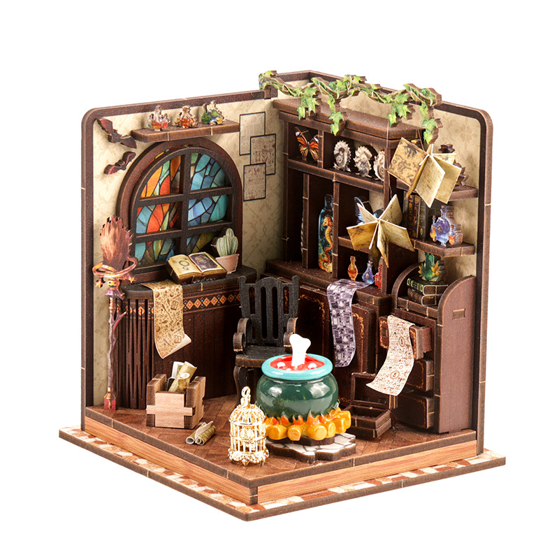Model Kit House - DIY houten miniatuur modelkit toverdrank workshop
