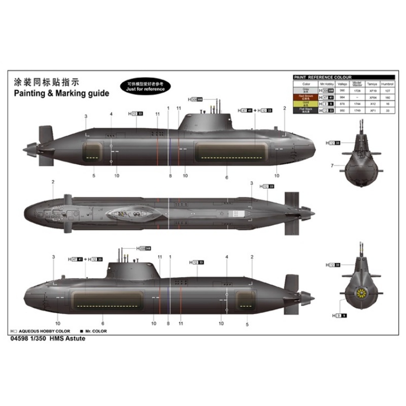 TRUMPETER 1/350 Schaal HMS Ast - Model Kit Yamato recensie en prijs
