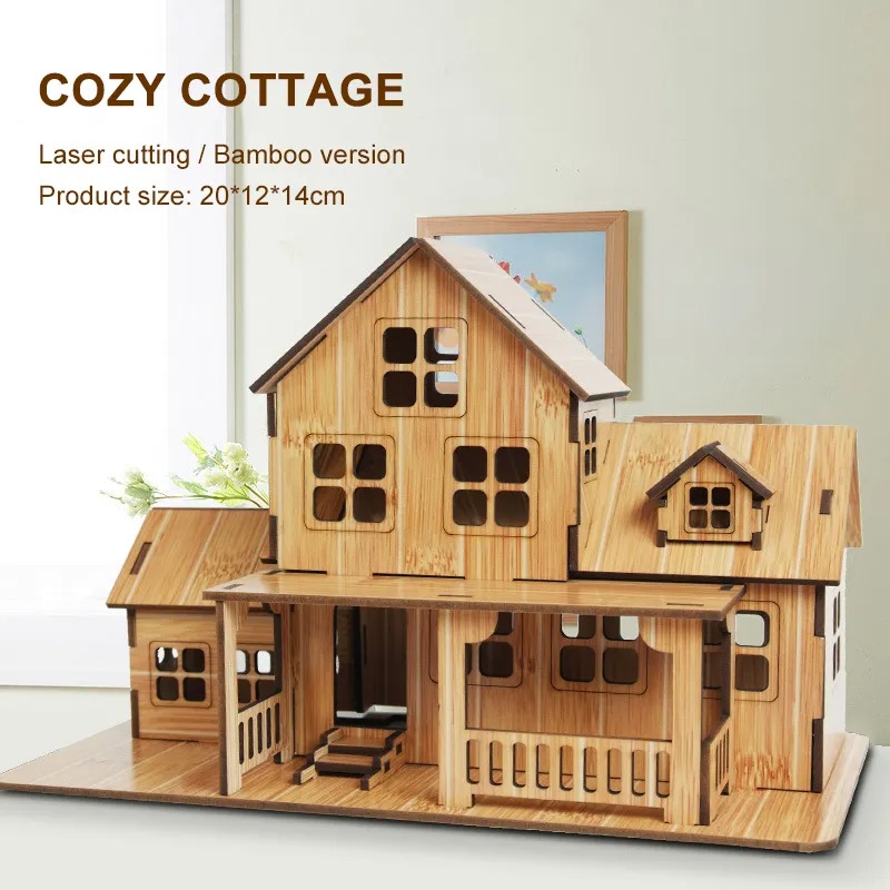 3D Houten puzzelmodel GamesCoz - Model Kit House recensie en prijs