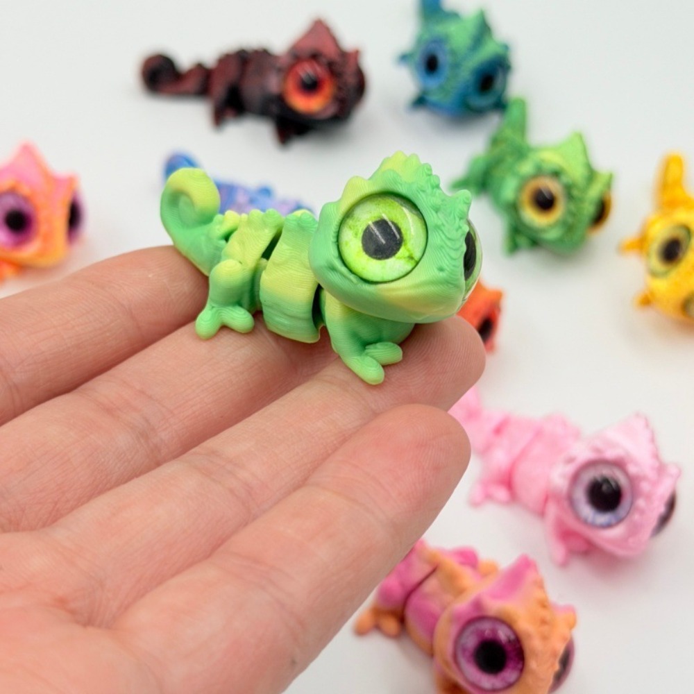3D Geprinte Mini Kameleon Figu - Model Kit Lizard recensie en prijs