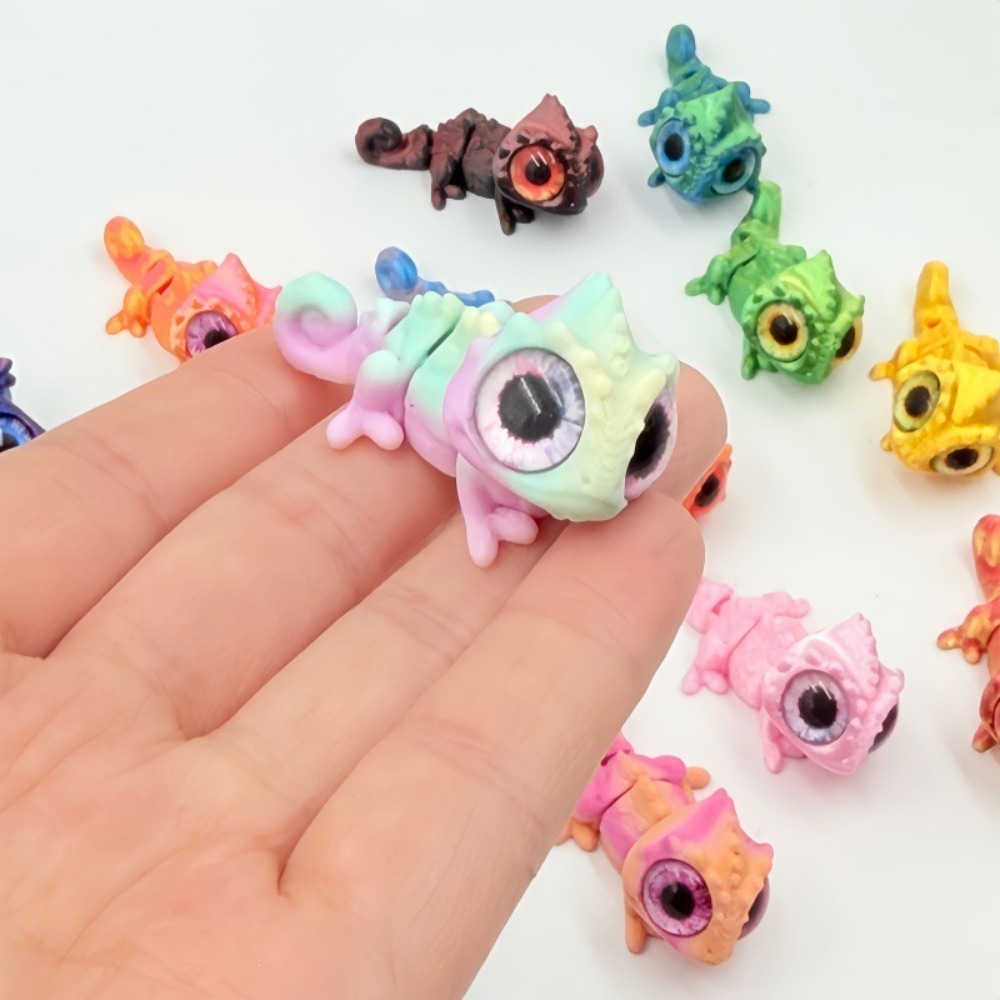 3D Geprinte Mini Kameleon Figu - Model Kit Lizard recensie en prijs