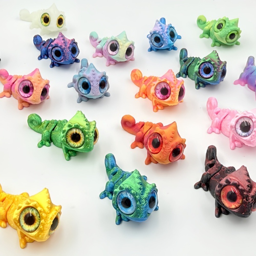 3D Geprinte Mini Kameleon Figu - Model Kit Lizard recensie en prijs