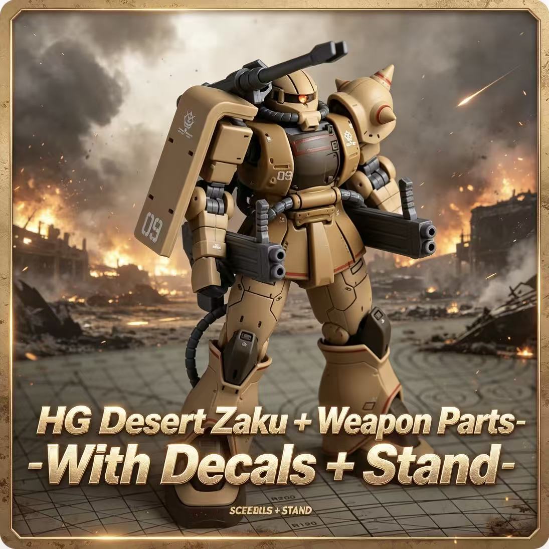 019HG Desert Color Zaku Assemb - Model Kit Non Gundam recensie en prijs